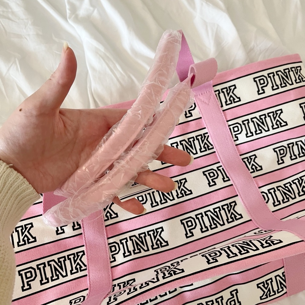 NWT Pink Top Zip Tote Bag - Picture 4 of 8